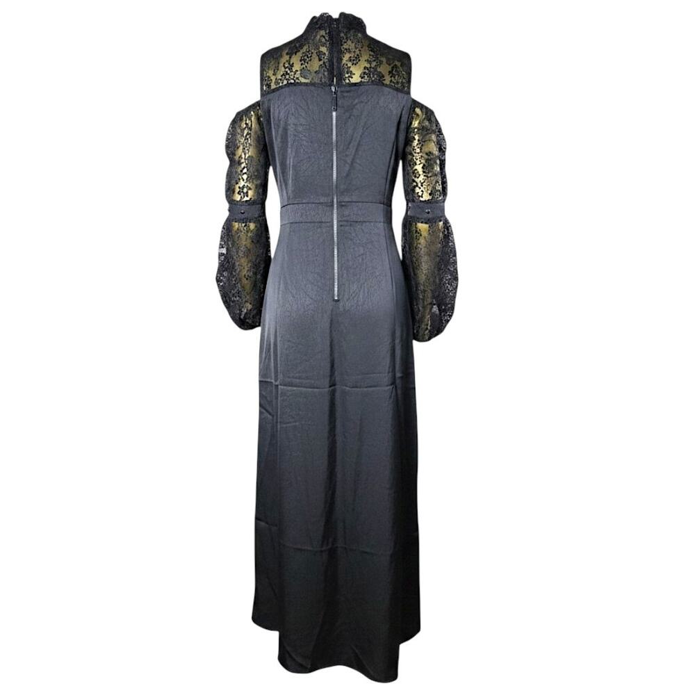 Killstar Isabeau’s Curse Black Satin Maxi Dress Medium NWT - Picture 4 of 8